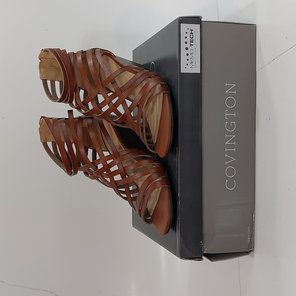 NWBOX Vintage Covington Miranda Women's Brown Woven Booties sz8M